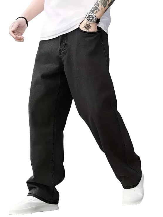 Ben Martin Men Jeans || Baggy Fit Jean’s for Man || Loose Fit High Rise Denim || Stretchable Casual Wear Jean,s || Dance Rap Rapping Style Pant for Men || Denim Cotton Jeans