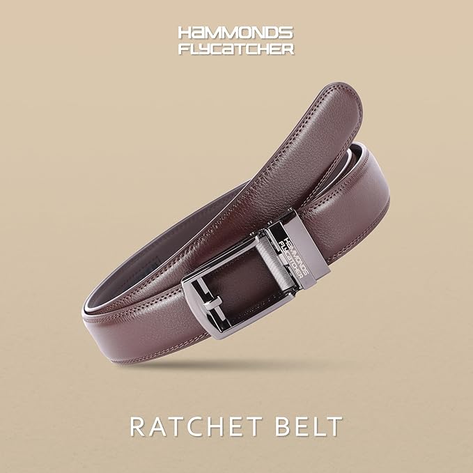 HAMMONDS FLYCATCHER Genuine Leather Belt for Men, Premium Leather Belt with Auto Lock mechanism, Mens Belt Leather Branded with Slide Lock for Everyday Wear - Image 3