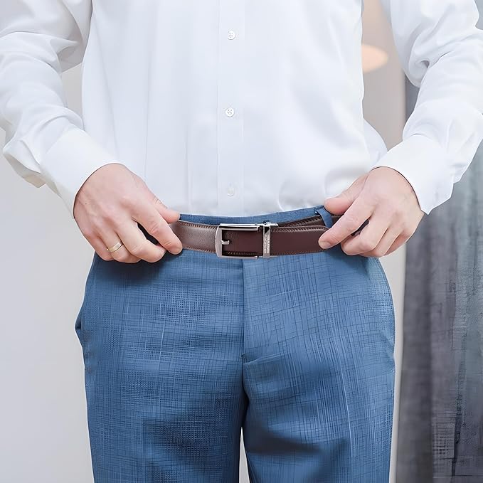 HAMMONDS FLYCATCHER Genuine Leather Belt for Men, Premium Leather Belt with Auto Lock mechanism, Mens Belt Leather Branded with Slide Lock for Everyday Wear - Image 4